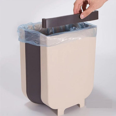 Collapsible Cabinet Door Hanging Trash Bin