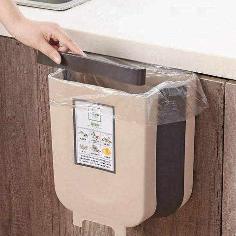 Collapsible Cabinet Door Hanging Trash Bin